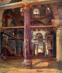 El Aksan moskeijan sisustus kaakosta, 1902.