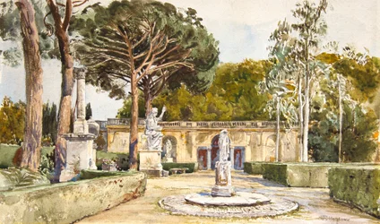 Medici-puutarhat, Rooma (akvarelli)
