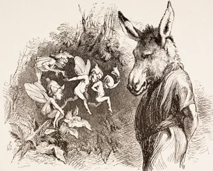 Kuvitus Kesäyön unelmaan, "The Illustrated Library Shakespeare", julkaistu Lontoossa 1890