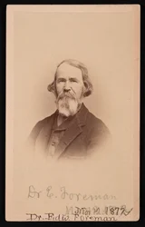 Tohtori Edward R. Foremanin muotokuva 1808-1885, 12. maaliskuuta 1872.