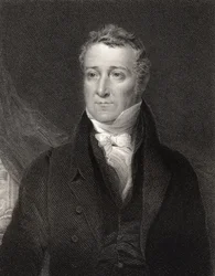 William Huskisson, kaiverrettu John Cochran (fl.1821-65), National Portrait Gallerysta, osa II, julkaistu noin 1835