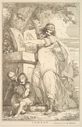 Sir Joshua Reynoldsille omistettu komedia viidestätoista etsauksesta, 8. joulukuuta 1778.