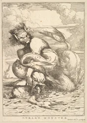 Enragd Monster viidestätoista etsauksesta, joka on omistettu Sir Joshua Reynoldsille, 8. joulukuuta 1778.