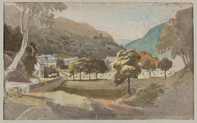 Kentät Brathayn ulkopuolella, 1812 (wc paperilla)