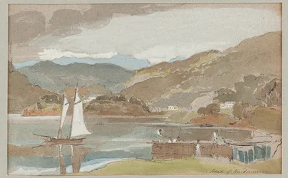 Purjehdus Windermerellä, 1810 (wc paperilla)