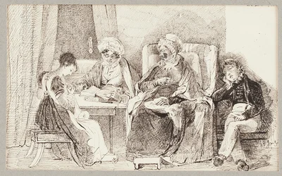 Sairas ja lepäävä, 1824