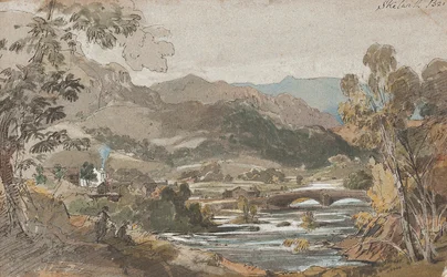 Skelwith Bridge, 1812 (wc paperilla)