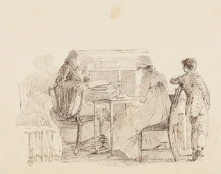 Kolme takan ääressä, 1805