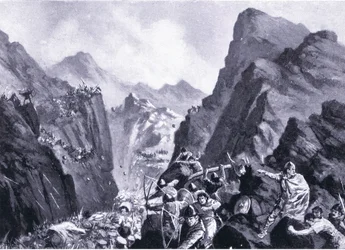 Kreikan armeijan tuhoaminen, kuva Hutchinsonin kansakuntien historiasta VOL 4 c.1920-luku