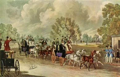 "Four-In-Hand Clubin kokous, Hyde Park, Lontoo", c1838, 1947.
