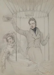 George Graham ja hänen vaimonsa, Margaret, Ilmapallon nousu, Lontoo, 1823
