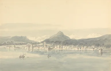 Kaupunki Genevejärven rannalla