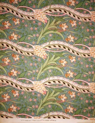 "Narsissi-sintti", 1875 (painettu puuvilla).