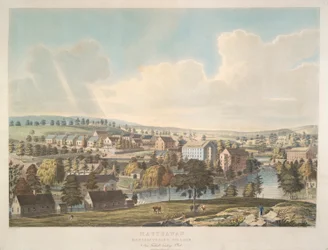 Matteawan. Manufacturing Village, lähellä Fishkill Landingia, N. Yorkissa