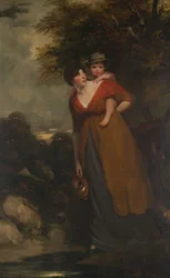 Rouva Richard Brinsley Sheridan Hester Jane Ogle, 177576-1817 ja hänen poikansa...