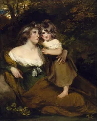 Darnleyn kreivitär ja hänen tyttärensä, Lady Elizabeth Bligh, n. 1795