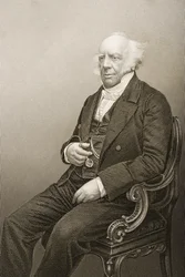 Andrew Reed (1788-1862), kaiverrus D.J. Pound valokuvasta, Lontoossa 1860 julkaistusta The Drawing-Room of Eminent Personages, Volume 2