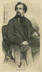 Charles Dickens, kaivertaja Bobbett-Hooper, Harpers New Monthly Magazine, noin 1864.