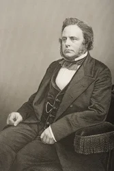 John Bright (1811-89), kaiverrus D.J. Pound valokuvasta, 