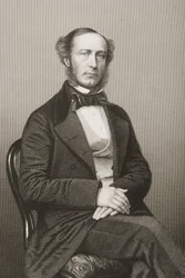 John Walter (1818-94), kaiverrus D.J. Pound valokuvasta, Lontoossa 1860 julkaistusta The Drawing-Room of Eminent Personages, Volume 2