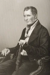 Joseph Warner Henley (1793-1884), kaiverrus D.J. Pound valokuvasta, Lontoossa 1860 julkaistusta The Drawing-Room of Eminent Personages, Volume 2