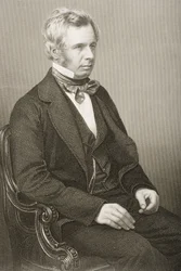 Peter John Locke King (1811-85), kaiverrus D.J. Pound valokuvasta, Lontoossa 1860 julkaistusta The Drawing-Room of Eminent Personages, Volume 2