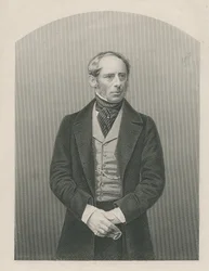 Sir John Somerset Pakington kaivertanut D.J. Pound valokuvasta, "The Drawing-Room of Eminent Personages, Volume 2", 1860