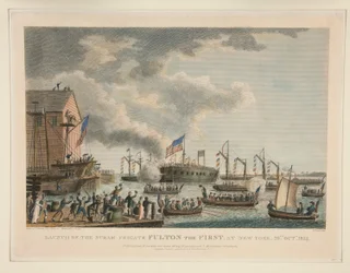 Steam Fregate Fulton the First lanseerataan
