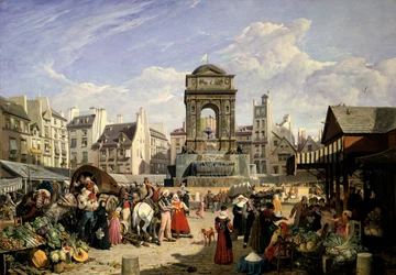 Markkinat ja viattomien suihkulähde, Pariisi, 1823
