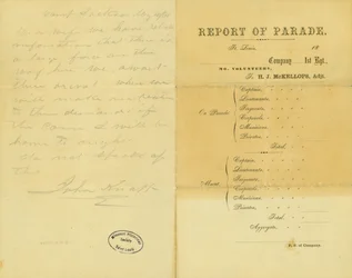 Kirje John Knappilta, Camp Jackson, vaimolleen, 10. toukokuuta 1861