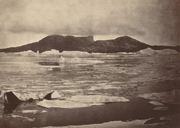 Arktiset alueet: nro 92.* Paholaisen peukalo osittain sumun peitossa..., 1869