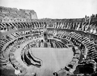 Colosseumin sisustus, Rooma, 1893.