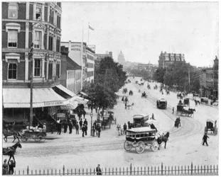 Pennsylvania Avenue, Washington DC, 1800-luvun loppu.