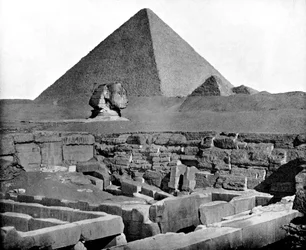 Pyramidit ja sfinksi, Egypti, 1893.