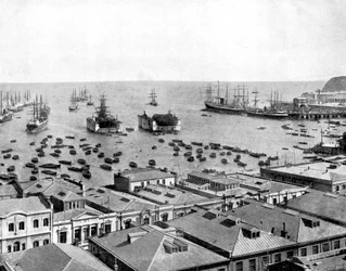 Valparaison satama, Chile, 1893.