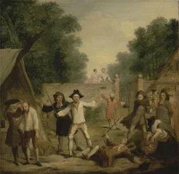Hobin puolustus, n. 1725 (öljy kankaalle)