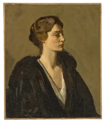 Musta-asuinen nainen (Lady Gwendeline Spencer-Churchill)