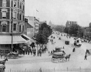 Washington l Avenue Pensylvania valokuva: John Lawson Stoddard (1850 1931) Traveler and Conferencier Opetusjulkaisu Chicagolle (m/w kuva)