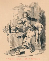 Pelottava esimerkki. Hardicanuten kuolema, 1860, 1860
