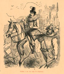 James I matkalla Englantiin, 1897.