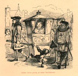 Kuningatar Anne avaa parlamentin vuonna 1897.