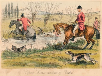 Romfordin leikkaama kapteeni Spurrier, 1865. Taiteilijat: John Leech, Hablot Knight Browne.