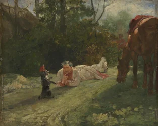Esiintyvä koira, c. 1875