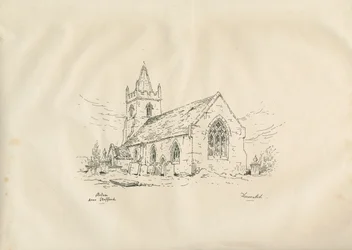 Acton Trussell Church: kynä- ja mustelitografia, nd [?19th century]