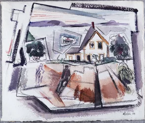 Deer Isle, Stonington, nro 10, Maine (vesiväri ja lyijykynä paperille)