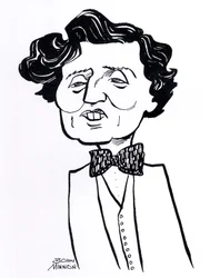 Alban Berg, karikatyyri - itävaltalainen säveltäjä, 9. helmikuuta 1885 - 24. joulukuuta 1935