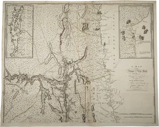 Kartta New Yorkin maakunnasta osan Pennsylvaniasta ja Uudesta Englannista, kapteeni Montrésorin varsinaisesta tutkimuksesta, insinööri, 1775, 10. kesäkuuta 1775