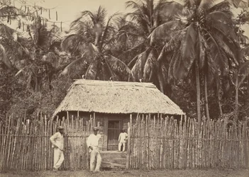 Trooppinen maisema, Native Hut, Turbo, 1871.