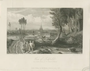 Lichfield - Eastview: teräskaiverrus ja [c 1835] (tulostus)