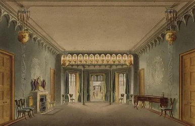 Sisääntulo, John Nashin teoksesta Views of the Royal Pavilion, Brighton